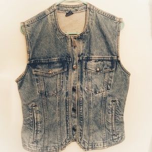 Harley Davidson Women’s Denim Biker Vest M Vintage